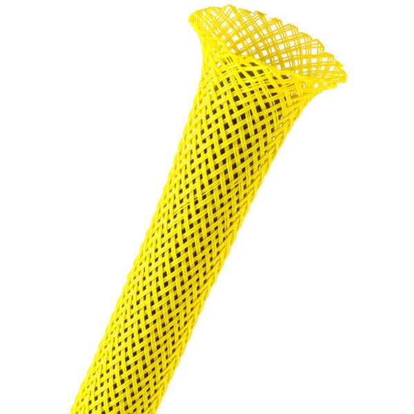 Main product image for Techflex 1/4" Expandable Braided Cable Sleeving 25 ft. Neon Yellow 082-330